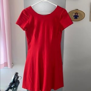 Banana Republic bright red shortsleeve dress
